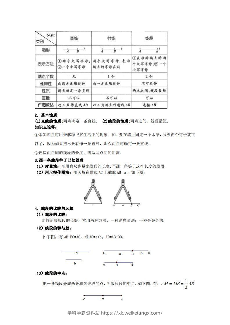 图片[2]-青岛版七年级上册数学知识点汇总-学科学霸资料站