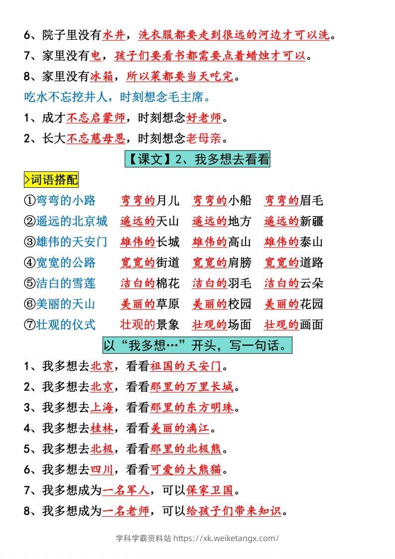 图片[2]-一年级下册语文全册仿写句子汇总_纯图版-学科学霸资料站