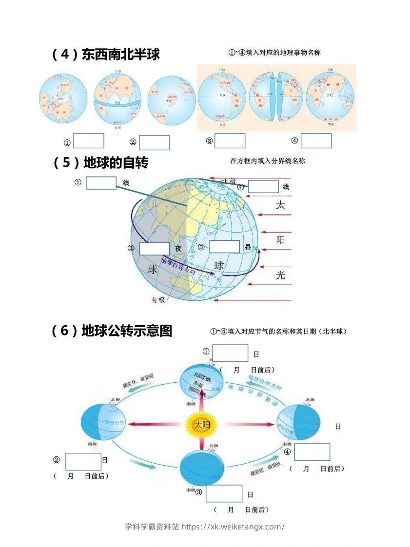 图片[2]-七上地理18个重点图填空训练-学科学霸资料站