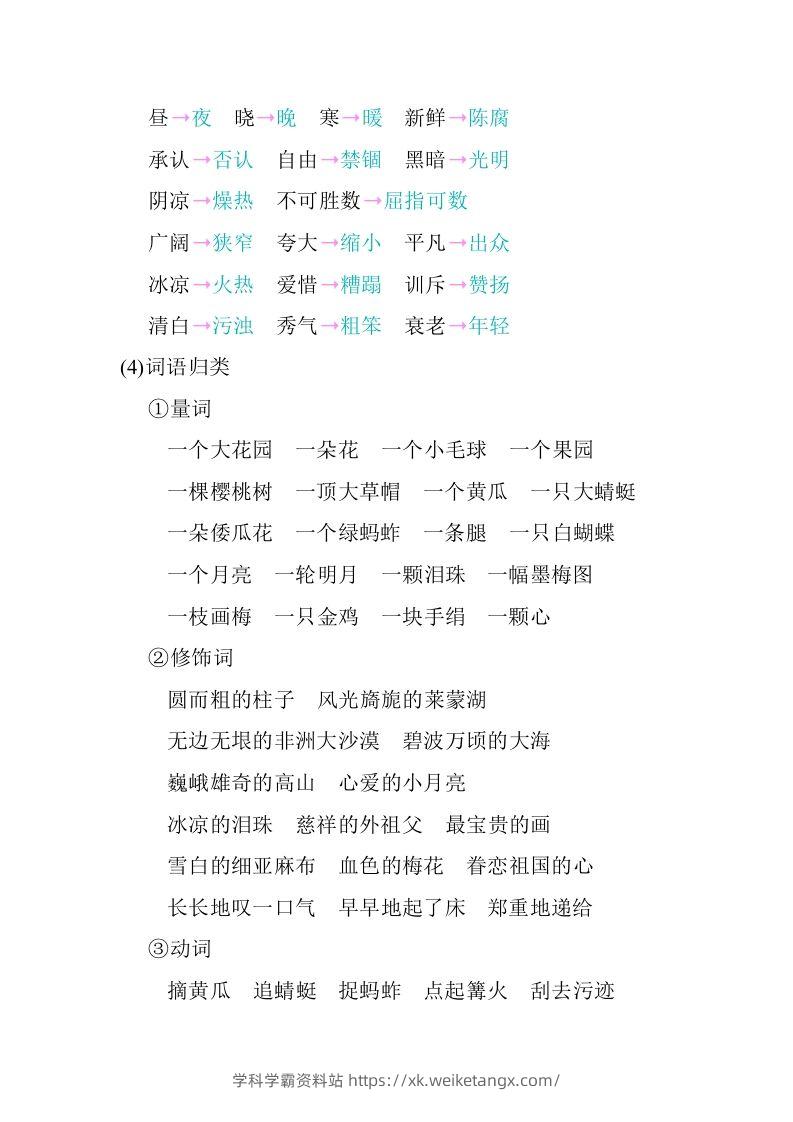 图片[3]-五年级语文下册第一单元知识小结（部编版）-学科学霸资料站