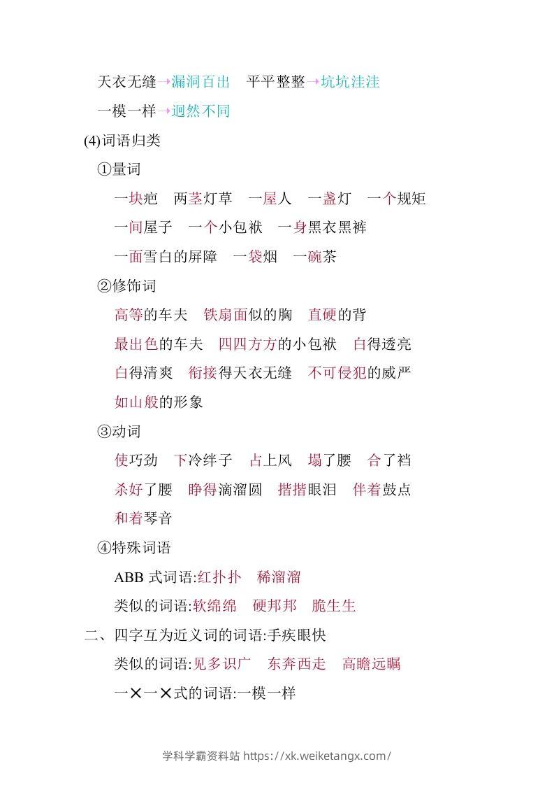 图片[3]-五年级语文下册第五单元知识小结（部编版）-学科学霸资料站