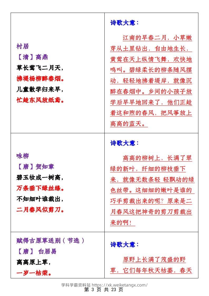 图片[3]-二年级下册1-4单元语文期中必考知识大盘点（23页）-学科学霸资料站