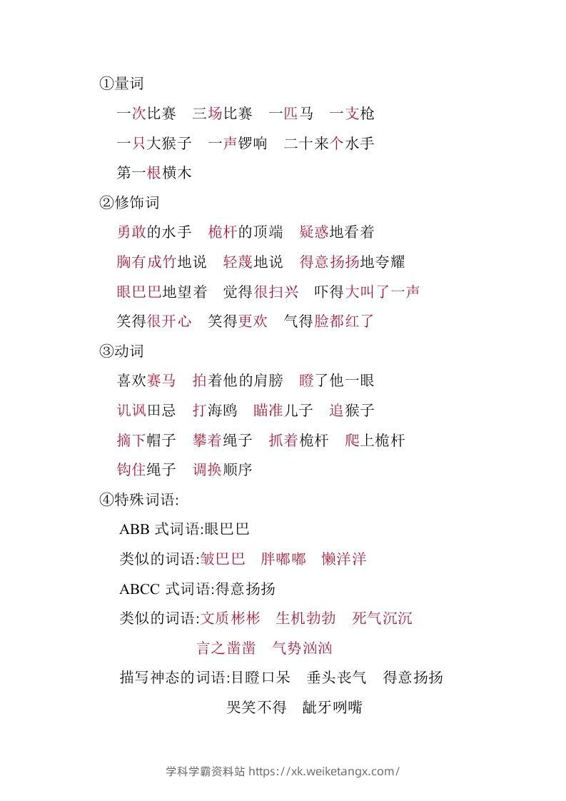 图片[3]-五年级语文下册05.第六单元知识小结（部编版）-学科学霸资料站